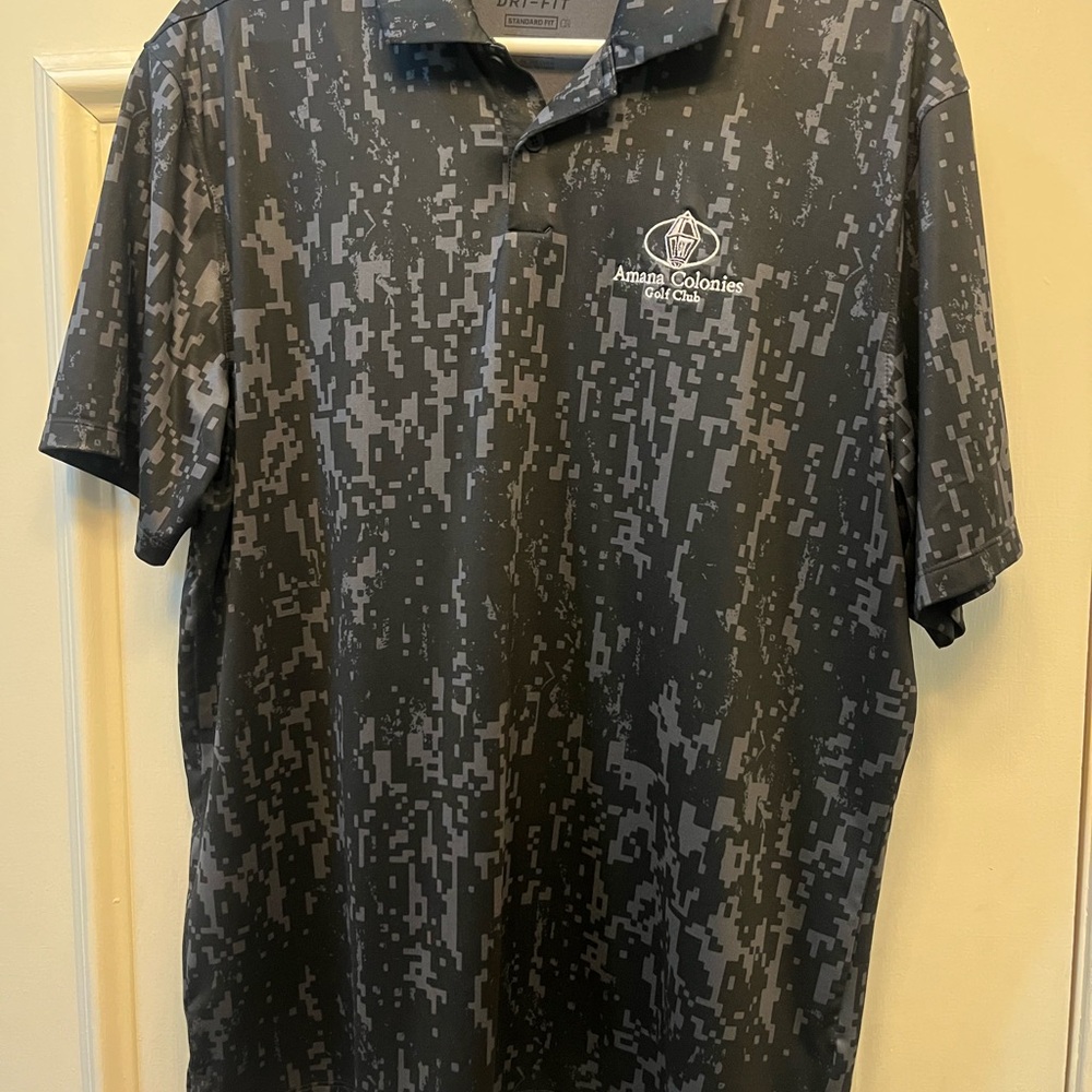 Men's Gray Polo Shirt - NikeGolf Amana Colonies Golf Club